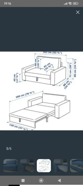 Sofá Cama 2 Plazas Vilasund de ikea