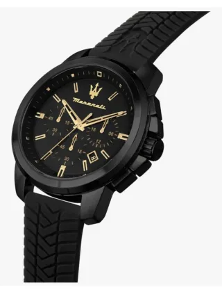 Reloj Maserati Negro y Dorado Acero Inoxidable