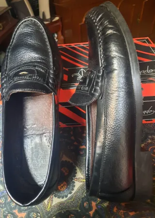 Mocasines de piel negros