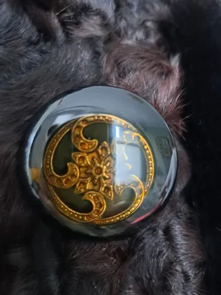 Abrigo vintage Olga rios piel marrón alta calidad