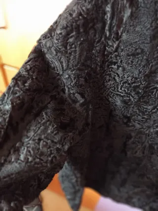 Abrigo de piel  astracán negro