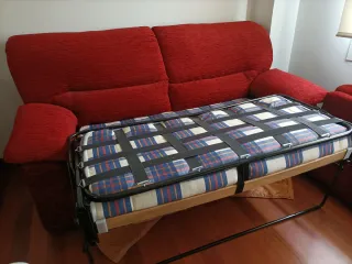 Sofá Cama Estilo Italiano Rojo