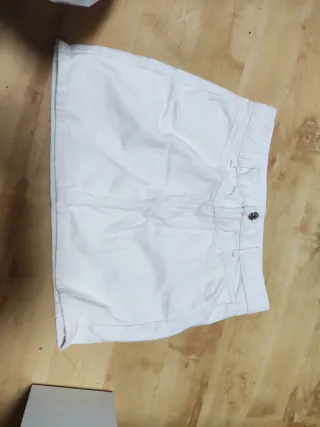 Falda vaquera blanca Mango Talla M