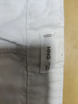 Falda vaquera blanca Mango Talla M