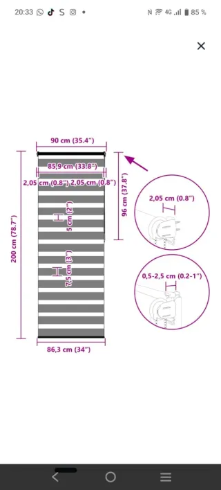 Estor Noche y Día Gris y Blanco Nuevo