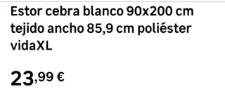 Estor Noche y Día Gris y Blanco Nuevo
