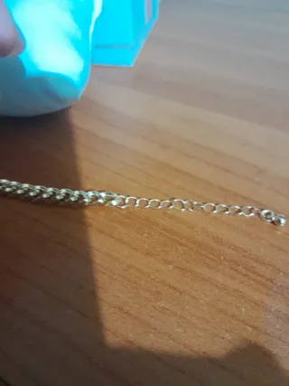 Bracciale  dorato con pietra blu