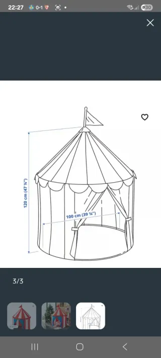 Carpa de juego infantil Ikea