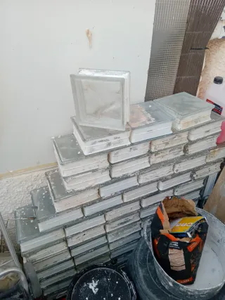 Bloques de cristal para construcción