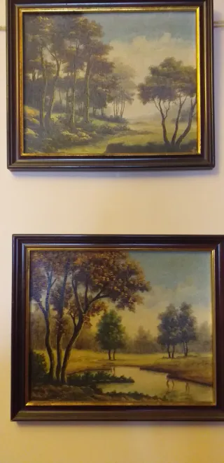 Quadri a olio su tavola anni '40