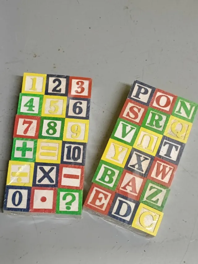 Bloques Madera Niños Abecedario Didáctico cubos