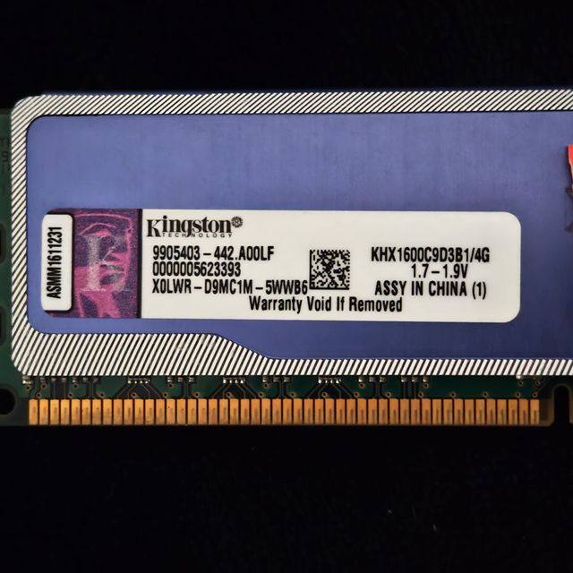 Memoria RAM HyperX DDR3 (4gb, 1600 MHz, CL9)