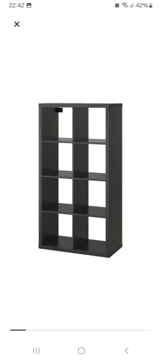 Estantería kallax Negra con 6 Cajones Organizadore