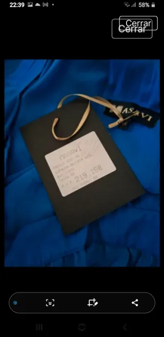 Vestido largo azul Masavi