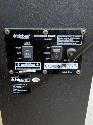 Torre de Sonido BigBen Negra