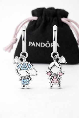 Pendientes Pandora Niña y Niño Plata