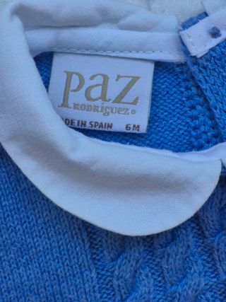 Conjunto Paz Rodriguez bebé azul 6 meses