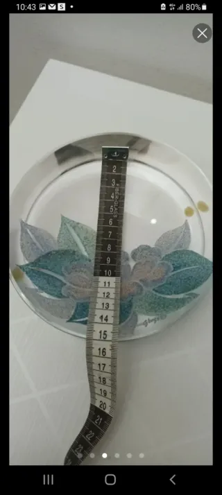 Posacenere vintage Murano fiore glitter