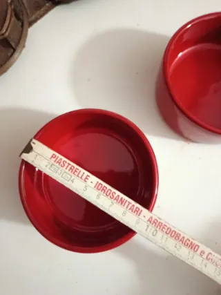 Set 2 ciotole legno ceramica per servire in tavola