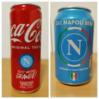 Lattine Coca Cola e SSC Napoli Collezione