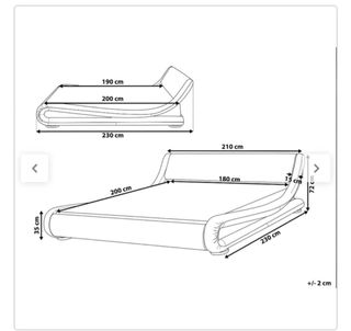 Cama con Somier King Size Tatami Negro.