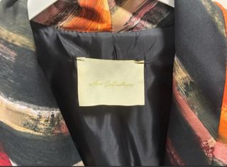 Chaqueta blazer estampada multicolor