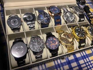 Set de Relojes de Pulsera (Acero, cuero, silicona)