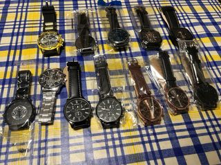 Set de Relojes de Pulsera (Acero, cuero, silicona)