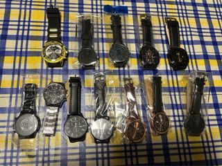 Set de Relojes de Pulsera (Acero, cuero, silicona)