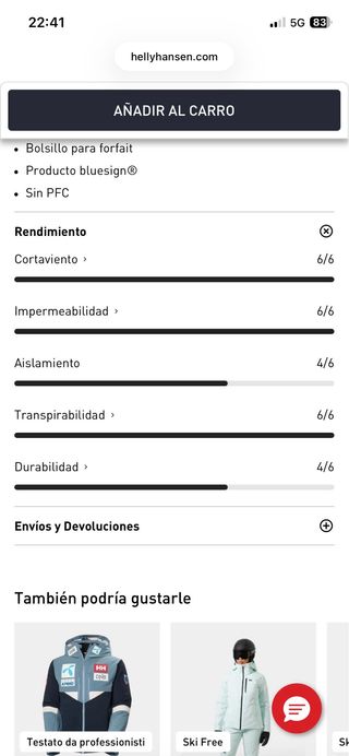 Chaqueta nueva MITAD PRECIO! Helly Hansen Alphelia