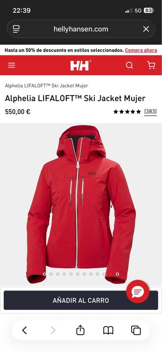 Chaqueta nueva MITAD PRECIO! Helly Hansen Alphelia