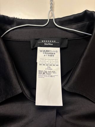 Camicia Max Mara Weekend raso nero L