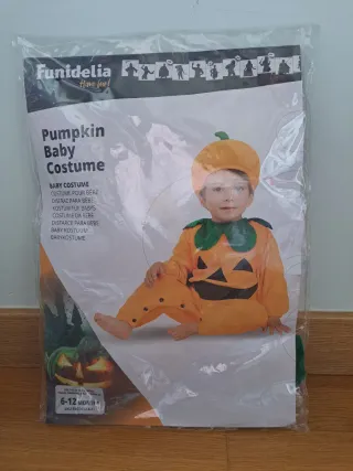 Disfraz Bebé Calabaza Halloween Funidelia 6-12 Mes