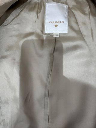 Blazer Caramelo Talla 38 Beige