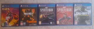 Lote 5 Juegos PS4: NBA 2K23, Spider-Man x2, CoD x2
