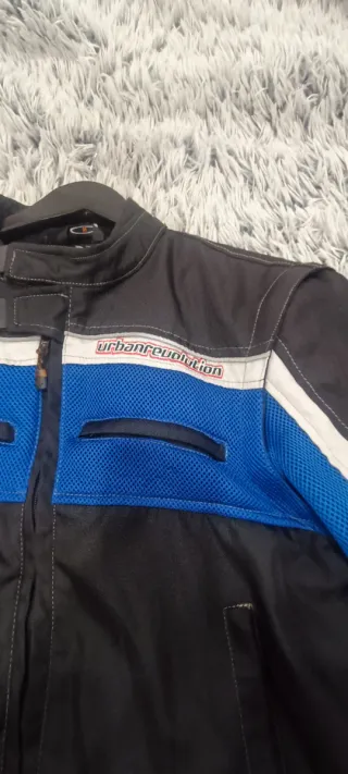 Chaqueta Moto Verano Negra y Azul