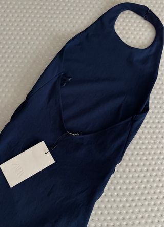 Vestido largo azul Zara