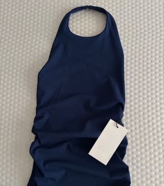 Vestido largo azul Zara