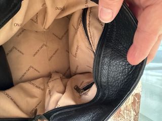 Bolso de piel auténtica negro