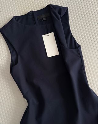 Vestido Azul Zara con Ojetes