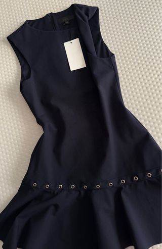 Vestido Azul Zara con Ojetes