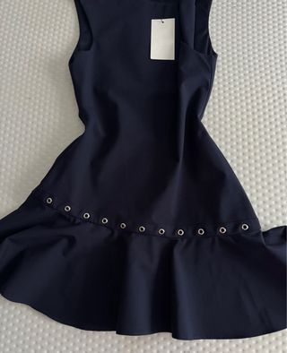 Vestido Azul Zara con Ojetes