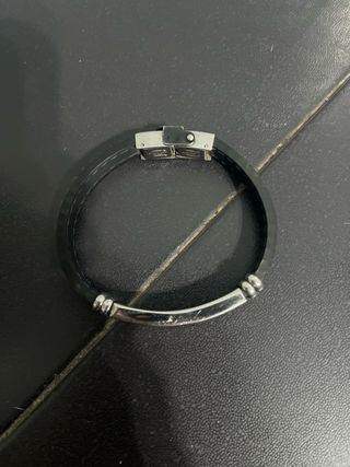 Pulsera Viceroy Hombre Negra y Plateada