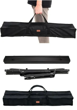 Mesa Plegable Portátil Camping Negra