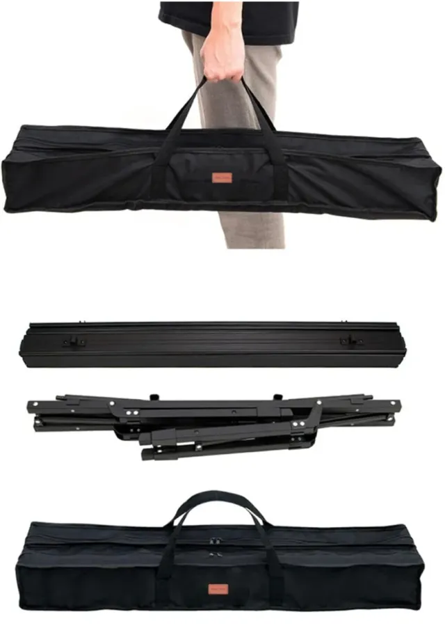 Tavolo pieghevole portatile da campeggio nero