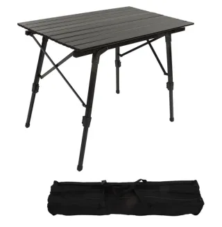 Mesa Plegable Portátil Camping Negra