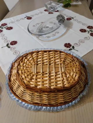 Cesto nascita artigianale in vimini