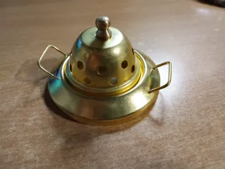 Porta incenso dorato in metallo