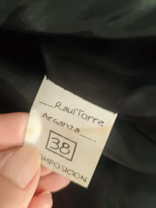 Abrigo de paño RTA negro