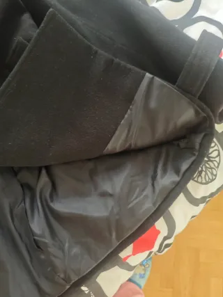 Abrigo de paño RTA negro